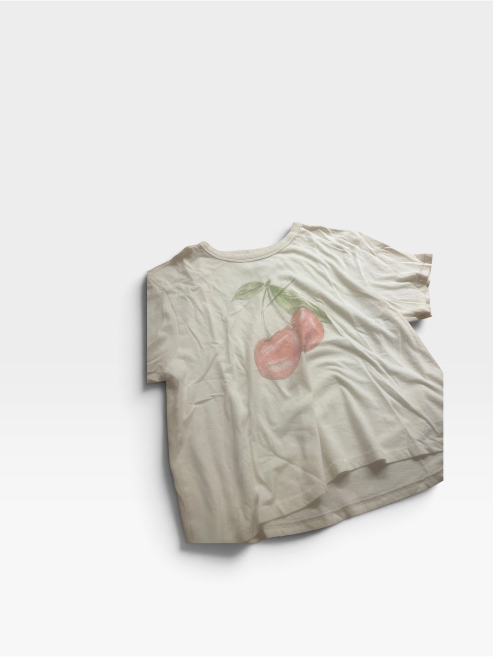 American Eagle size small Cream Cherry Graphic Tee like  new